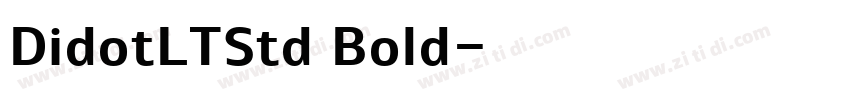 DidotLTStd Bold字体转换